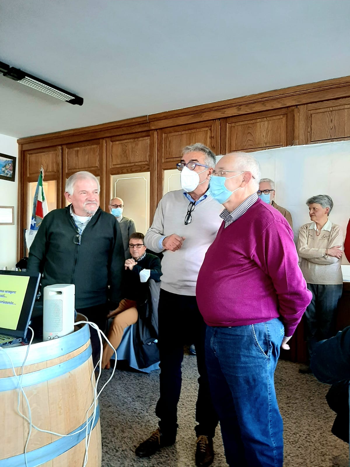 1 Il Presidente CAI Voghera Lucchelli con Aggio e Peduzzi del CAI Regione Lombardia